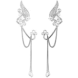 ❤❤ Einzigartiges Design: Schönes Aussehen kann Sie zu einer Fee oder einem Elfen machen. Eine Packung enthält 1Paar silberne Metall-Elf-Ohrmanschetten, Elfen-Ohrmanschetten für Frauen ohne Piercing, geeignet für Mädchen und Frauen Sie passen zu Ihrem Ohr.