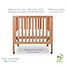 Newton Baby Galileo Mini Crib Solid Beech Wood with Wheels in Chestnut Color, Mini Crib Mattress Included, Adjustable Mattress Height, Ultra-Safe Non-Toxic Finish