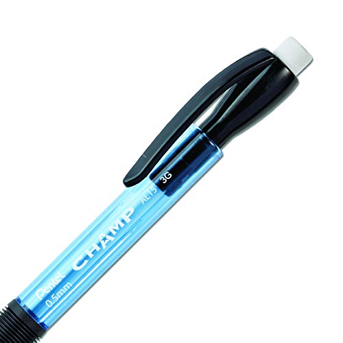 Pentel Champ Pencil, Automatic Pencil, 0.5Mm Lead Size, Blue Barrel, Box Of 12 (Al15C) #TOP3