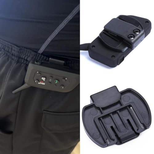 GaiRen 2 PCS Belt Clips for FBIM V4 V6 with 3.5mm Round Jack Referee Headsets Motorcycle Helmet Accessory Clips and Mounts for Headset Integration
