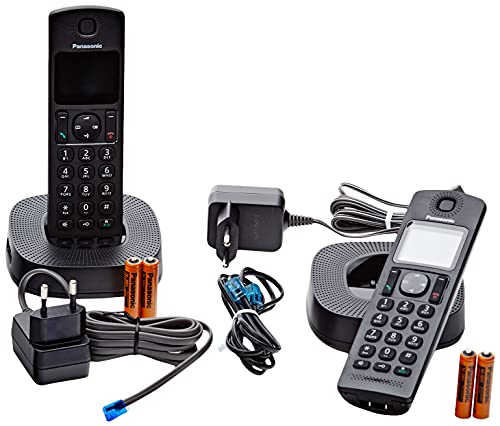 Panasonic KXTGC312SPB DUO téléphone fixe sans fil dect double combiné noir