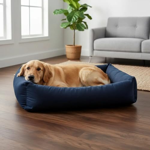 Cama Para Cachorro Grande 100x87 Cm - ESCOLHA A COR - 100% Lavável e Resistente - Pet Querido (PRETO)