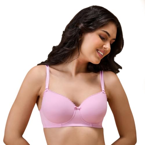 Image of NYKD Women's Cotton Blend Wire Free Modern Non-Padded T-Shirt Bra