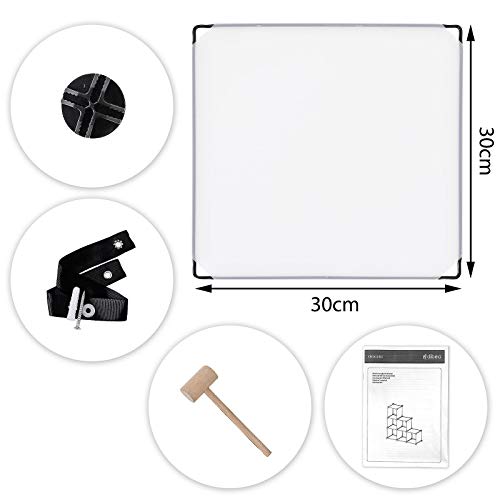 dibea Steckregal aus Kunststoff Schuhregal Aufbewahrungsregal modulares System, mit 16 Fächern á 30x30 cm transparent