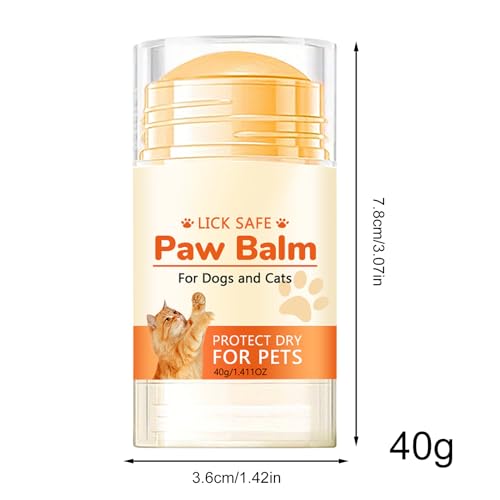 Pfotenbalsam Stick Für Hund Katze 40g Natürlich Gegen Trockene Rissige Pfotenpflege Als Pfotenschutz Winter Katzen Schnuller Feuchtigkeitscreme Für Rissige Trockene Beschädigte Nase Ellbogen