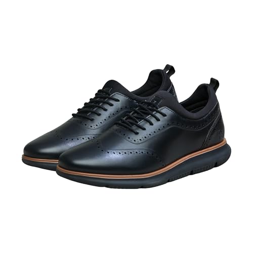 Image of Neeman's Crossover Brogues Stylish Shoes for Men | Oxford Lace-Up Semi Formal Mens Footwear | Casual Comfortable Shoe for Office Wear