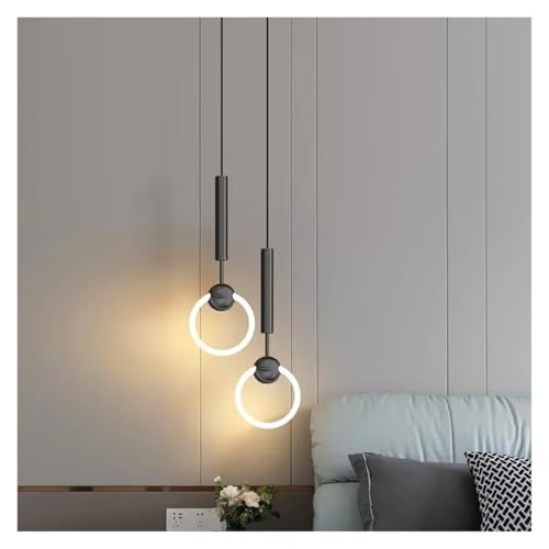 Mural de fond de télévision et lampe suspendue de chevet pour chambre cosy