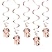 Produktbild Oblique Unique® 5 Spiral Wirbel Deckenhänger 18. Geburtstag Jubiläum Hängedeko mit Bändern und Ösen Geburtstagsdeko - Roségold