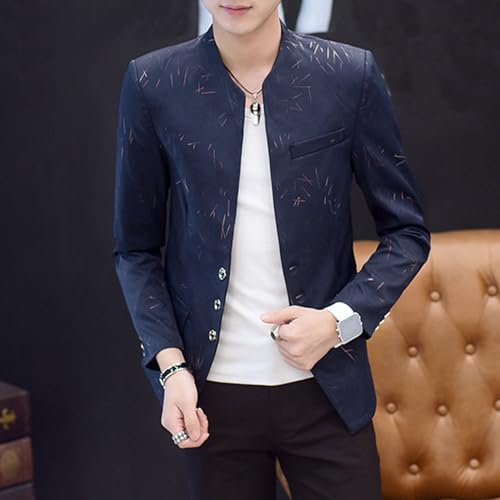 Men's Business Casual Versatile Blazer Printed Single-Breasted Suit Jacket Banquet Sport Coat4
