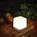 LUTEC Outdoor/Indoor Solar LED Light Rechargeable Table Lamp Emergency Lighting Touch Sensitive Control Garden Bedroom Lamp Camping Outage Led Table Cube Night Light Home Decorative LED Light