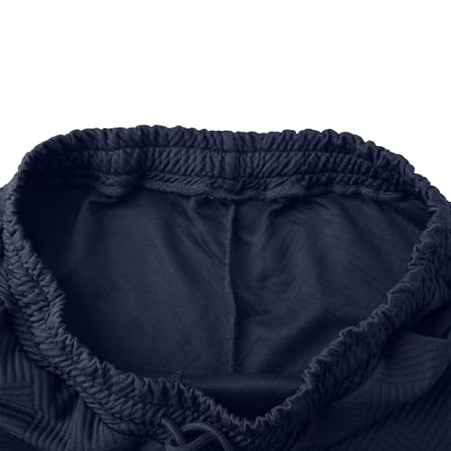 Men's Fleece Lined Joggers Cargo Sweatpants Heavyweight Elastic Waist Drawstring Workout Track Pants with Pockets3