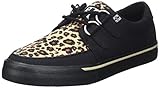 T.U.K. Shoes A9181 Unisex-Adult Sneakers, Black & Leopard Vegan VLK Sneaker - US: Mens 3 / Womens 5