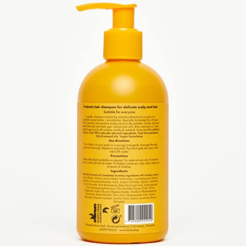 Biob Natural Hair Shampoo With Prebiotics - Vegan Shampoo Without Chemicals - Vanilla Shampoo Dry Hair - Shampoo For Scalp Psoriasis Seborrheic Dermatitis Eczema Acne Anti Dandruff Treatment - 10Oz #TOP5