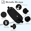 Sofore Hidden Traveling Bumbag Moneybelt Wallet for Women Men,Passport Money Belt Waist Belt with RFID Blocking Technology,Waist Travel Wallet for Passport Holder Cash Phone,Black