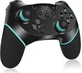 FONLAM Switch対応 コントローラー 無線 ゲームパッド スイッチ対応 pro controller ワイヤレス ゲームコントローラー ジャイロセンサー 連射 振動 高耐久ボタン 重力感応 キャプチャー プロコン Bluetooth接続 Switch/PC対応 無線有線二モデル 反応速い 操作簡単 日本語説明書 (ターコイズ)