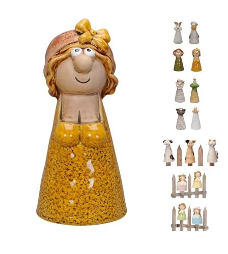 NETPROSHOP Zaunhocker Zaunfigur Viele Tiere und Figuren Steinzeug Höhe ca. 16-18 cm Auswahl:Martha