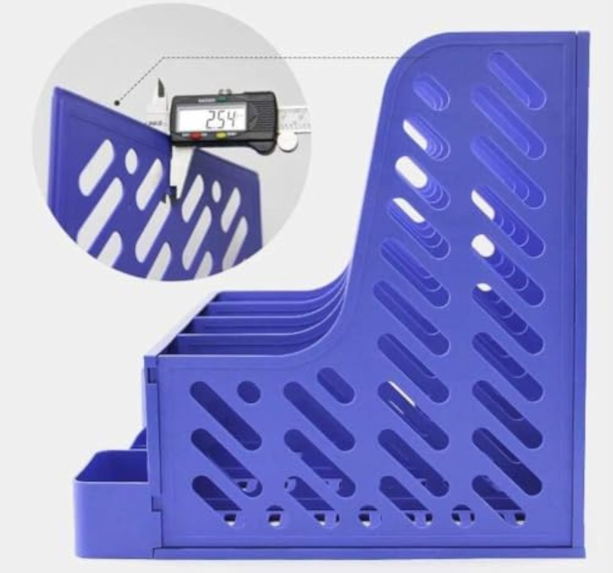Wall Mounted Mesh Document Organizer with Side Pen Compartment