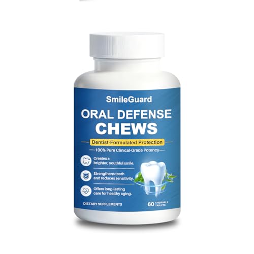 SmileGuard Oral Defense Chews Daily Oral Care Fresh Breath Vegan Mint Flavor 60ct