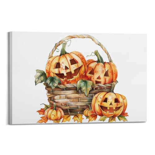 Poster d'Halloween citrouille déco de chambre cocooning