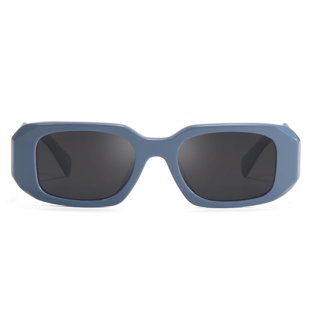 Geformte rechteckige weiße Sonnenbrille aus Acetat für Damen, polarisierte Sonnenbrille für Herren, dreidimensionaler Rahmen, UV400-Farbtöne