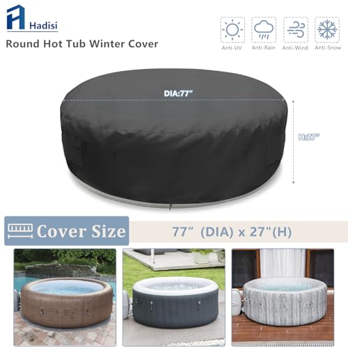 Cobertor térmico inflable redondo 77 pulgadas para spa miniatura 2
