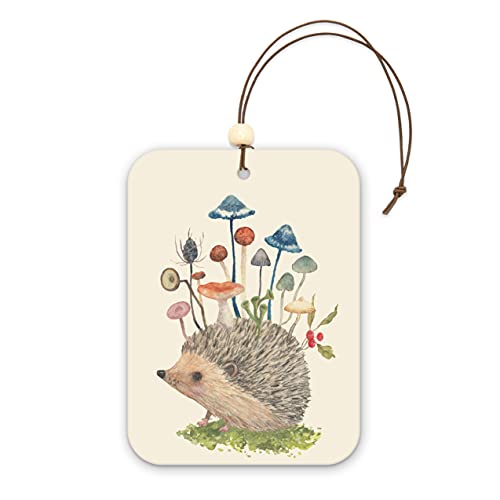 Image of Studio Oh! Hedgehog with Mushrooms Set of 2 Hanging Car Air Freshener, Long-Lasting Fragrance, Odor Eliminator, Scented Car Accessory for Auto Interior, Decorative Air Freshener, 4 x 7.5 in
