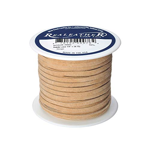 Realeather Crafts-Bobina in Pelle Scamosciata, con...