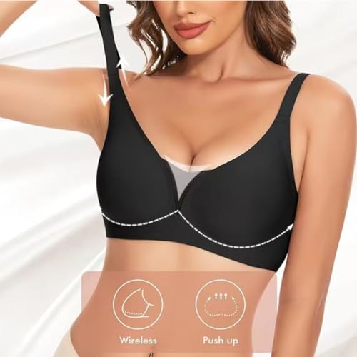 Wireless Push Up Bras for Women Full Coverage Seamless Bra No Underwire Supportive Everyday Comfortable T Shirt Bralette4