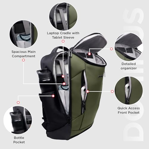 Image of HARISSONS Dominus Business Laptop Backpack | 35L | Fits 15.6 inch Laptop | 1000D PU-Coated Polyester | Work, Travel & Commute | USB Charging & Rain Cover