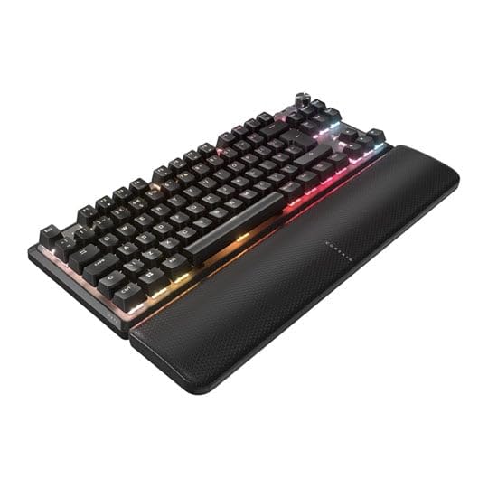 Corsair K70 Pro TKL RGB Wired Magnetic-Mechanical Gaming Keyboard - MGX Hyperdrive Pre-Lubricated Adjustable Switches - Quick Trigger Mode - 8000Hz Hyper-Polling - QWERTY UK - Black