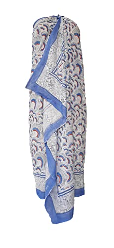 SATNAM Handicraft Women's Cotton Floral Printed Sarong for Womens Summer Beachwear Printed Pareo Beach Swimsuit Ombre