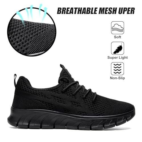 Image of EGMPDA Mens Shoes Running Slip On Tennis Walking Shoes Lightweight Breathable Sneakers for Gym Work Casual Soft Sole Trainers Non Slip Athletic Footwear