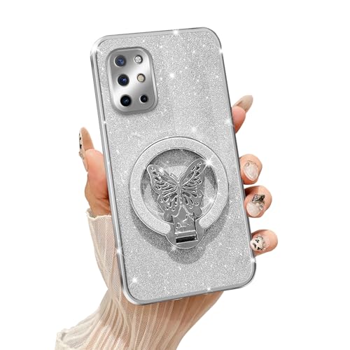 Coque OnePlus 8T antichoc compatible MagSafe avec dragonne et béquille Bling