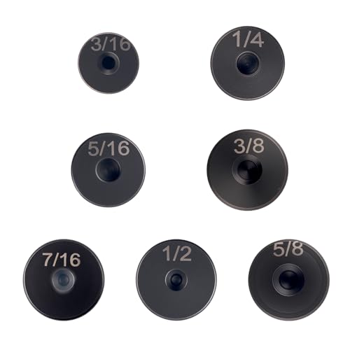 IHOTDER 7PCS Brake Line Flaring Tool Kit Flare Adapter,3/16",1/4",3/8",5/16",1/2",5/8",7/1-6" Double Flare Tool Adapter Car Accessories for Brake Lines/Fuel Lines/Copper Pipe