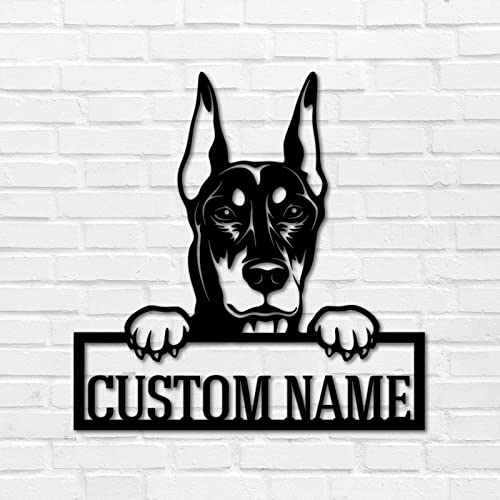 Custom Pet Dog Name Metal Sign Distressed Steel Metal Wall Art Artwork Sign Decorative Metal Address Sign Plaque Letter Word Sign For Indoor Outdoor Porch Dining Room Home Decor 18 Inch #TOP5