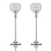 VINCIGANT Silver Crystal Pillar Candle Holders Coffee Table Decorative Centerpiece for Wedding Candlelight Dinner Vases
