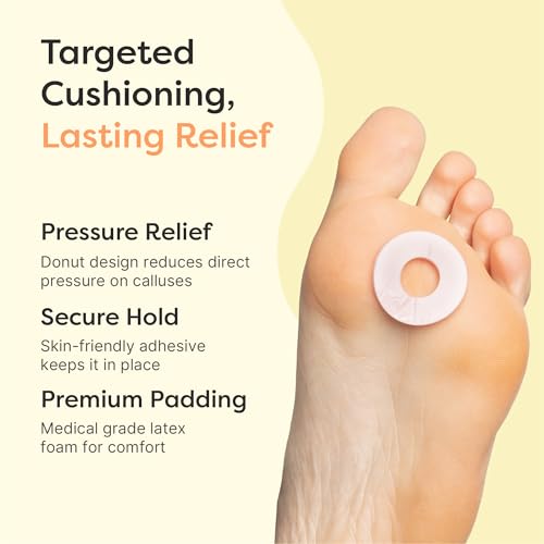 Image of ZenToes Callus Cushions | Water-Resistant Self-Stick Adhesive Corn Pads | Foot, Heel, & Toe Discomfort Relief | Soft Foam for Friction Protection | Ideal for Active Lifestyles | 144-Pack