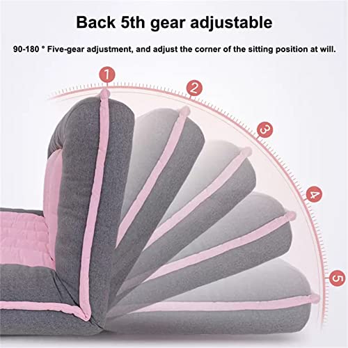 Jhkzudg Folding Double Sofa Bed, Lazy Sofa Bed,5-Position Adjustable Lounger Sleeper Seat Chair With 2 Pillows,For Home Office Living Room Bedroom Floor,Yellow,125 × 100 × 20Cm #TOP3