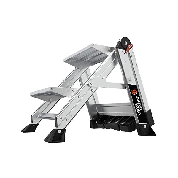 Little Giant Ladders 11902 Jumbo mit 2 Stufen, aluminiumfarben, 2 Step – Bild 7