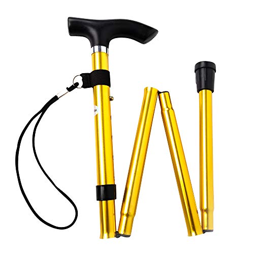 Free Duck 折りたたみ杖 折りたたみ ステッキ 杖 軽量 アルミ 長さ5段階調節 全6色