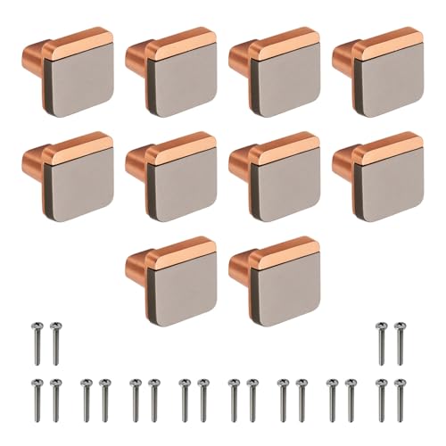 Image of VOLO Rose Gold /Black Satin Cabinet Knob /Wardrobe Door Knobs /Cupboard Drawer Pull Handle /Kitchen Drawer Knob (Knob S-175, 10 Pcs)