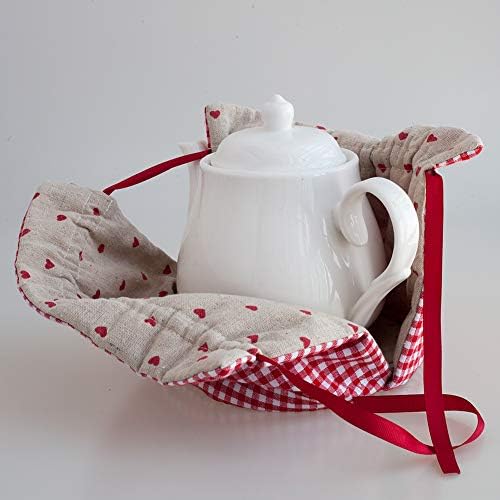 JOONOR Tea Cosy - 100% Cotton Printed Tea Cosy Kitchen Tea Pot Dust Cover Breakfast Warmer Insulation and Keep Warm 1Pack