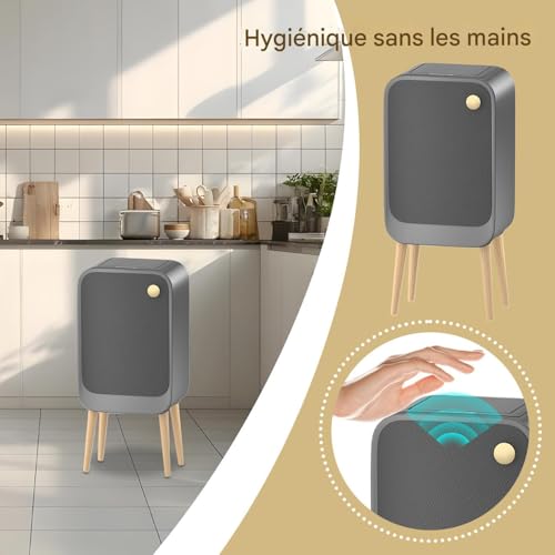 Poubelle intelligente 20L : fini le mal de dos grâce aux pieds hauts et au capteur - 3
