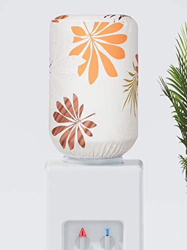 Image of Cortina Printed Water Can Cover | Dispenser Bottle Protector | Polyester Material | Elastic Closure | Environmental Friendly | Digitally Printed | 45cm x 42cm x 43cm | 20 Lts | 2Pc | Blue & Beige