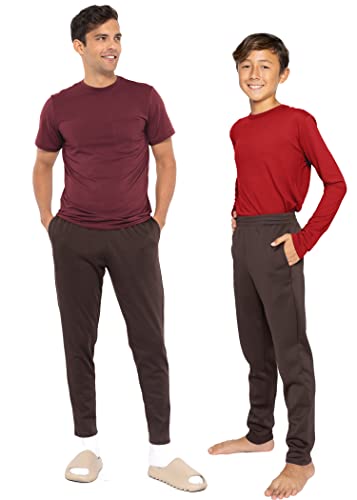 Stretch Is Comfort Boy's Slim Fit Jogger Play Pants Dark Brown Small #TOP1