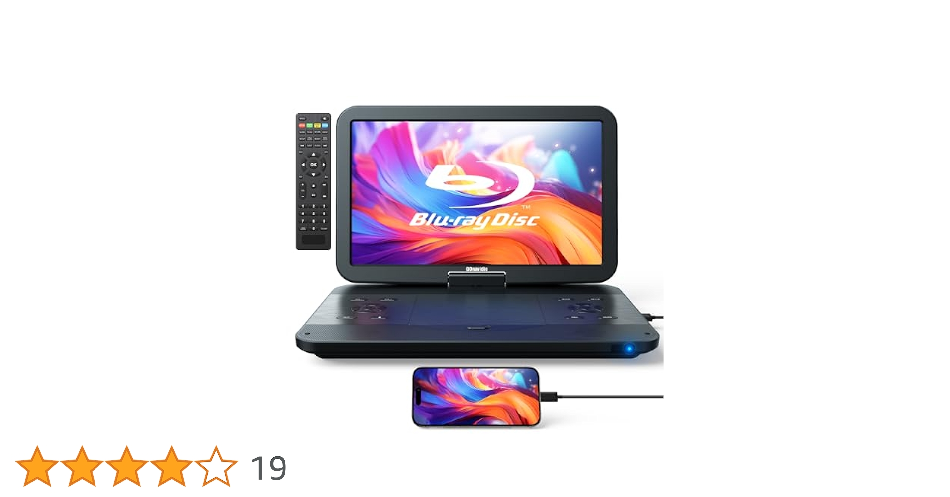 Amazon | GOnavidio 15.4インチ ポータブルブルーレイプレーヤー