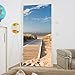 murimage Carta Parati Porta Mare Lido 3D 86 x 200 cm Include Colla Entrata Spiaggia Oceano Dune Passerella Sabbia Vacanza Fotomurali Poster Wallpaper