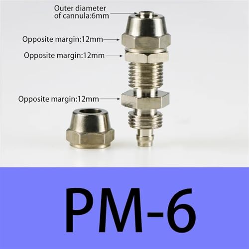 Conector neumático KL-PM6 de cobre premium con rosca recta de alta gama 2