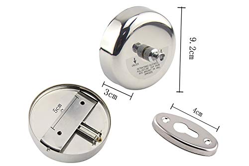 Image of LAFILLETTE Retractable Stainless Steel Clothesline, Clothes Line Dryer with Adjustable Nylon Rope String for Hanging Drying Bathroom, Laundry, Hotel, Indoor & Outdoor (Round), 1 Count, Silver