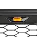 SPEC-D TUNING Matte Black Mesh Grille w/LED Lamps Compatible with 1999-2002 Chevy Silverado 1500